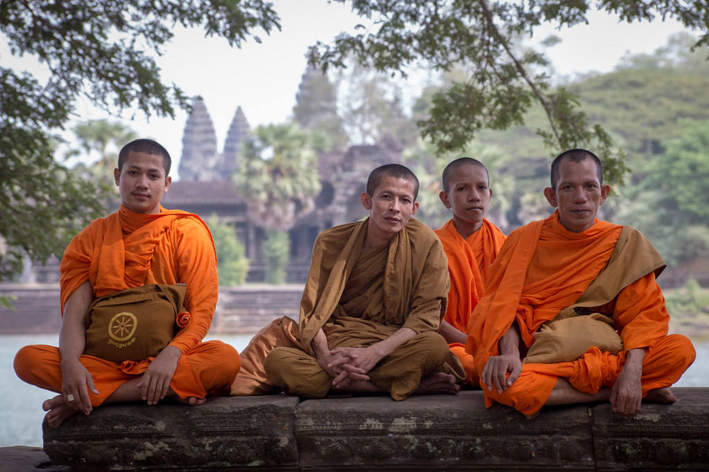 Monks at Angkor Wat by Alex Berger