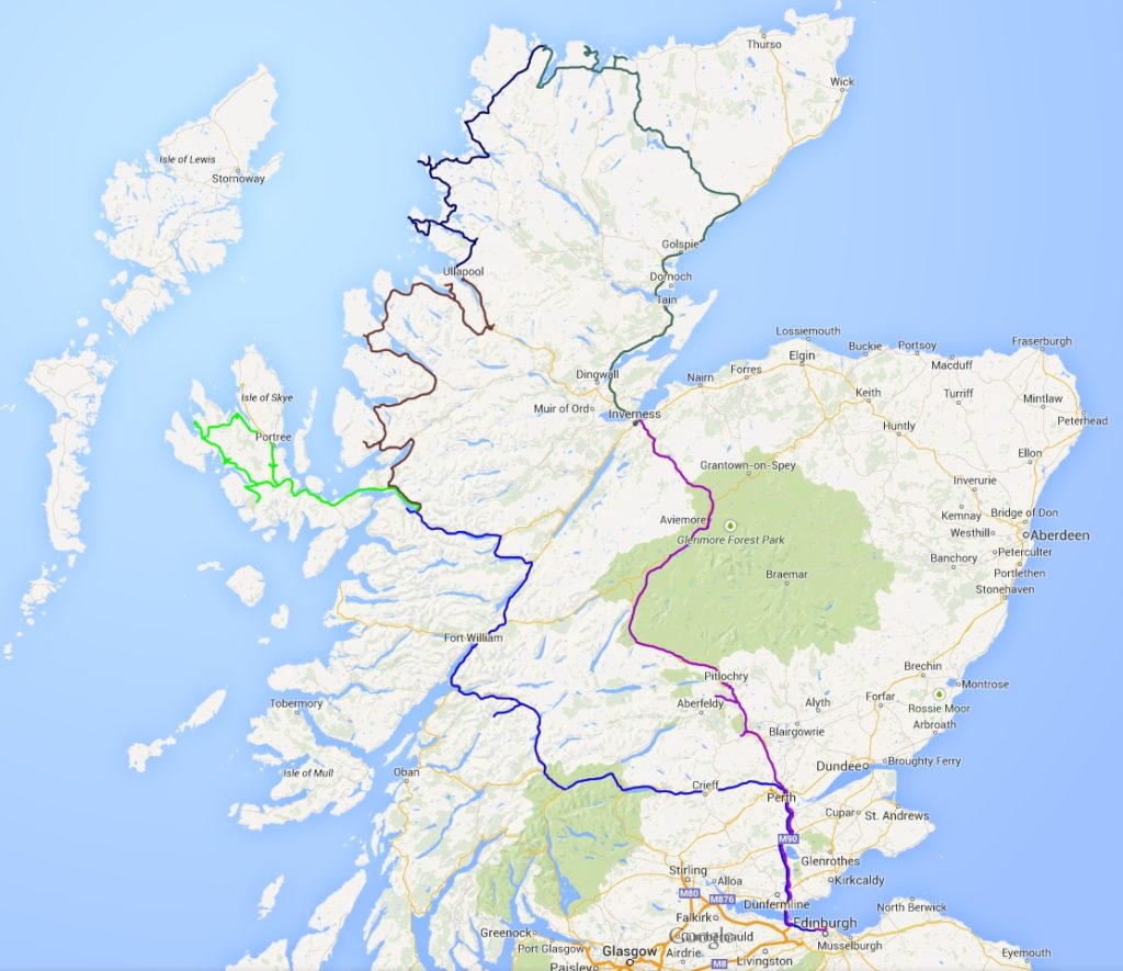 The Scotland Road Trip Map
