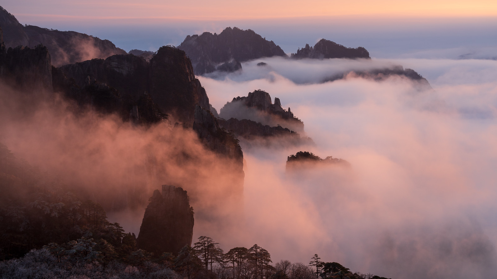Mt Huangshan at Sunset by Alex Berger